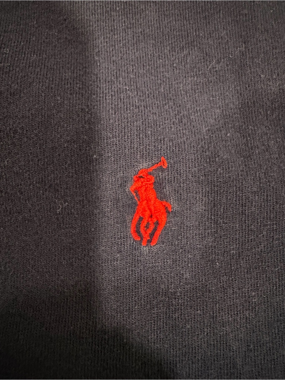 Polo Ralph Lauren Boys Navy Long Sleeve T Shirt Red Pony Size 8 - Picture 3 of 5